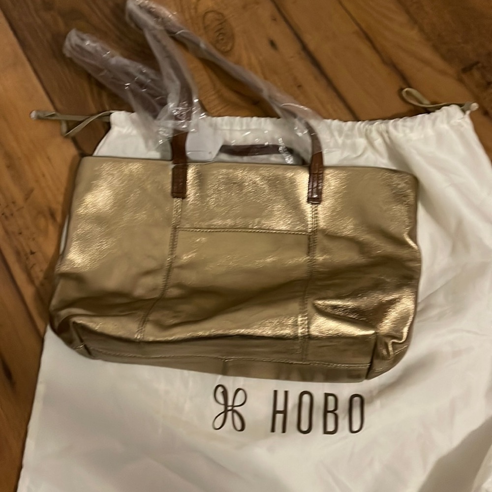 Hobo gold metallic purse